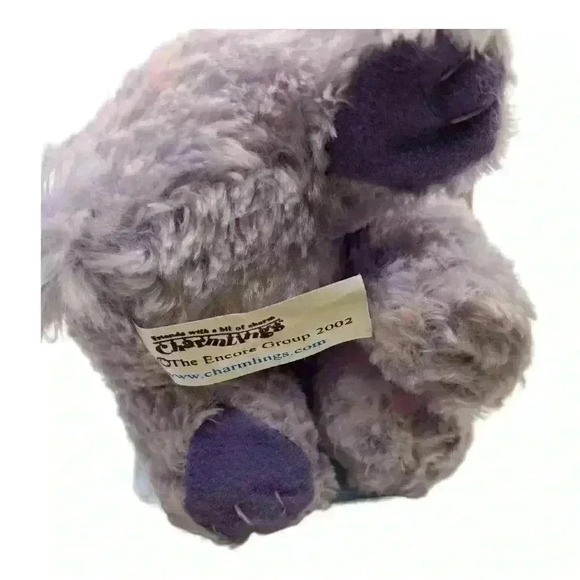 Charmlings Purple Puppy Super Star Stuffed Animal Toy Collectible 6.5" NWT - Picture 3 of 4